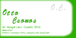 otto csomos business card