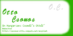 otto csomos business card